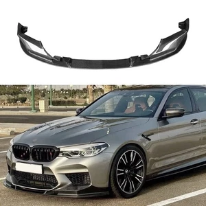 For BMW 5 Series F90 M5 PRE 2017-2020 Carbon Fiber 3D Style Front Bumper Lip - Picture 1 of 7