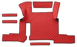 Tappeto centrale in Skeentex - Rosso - compatibile per Man TGX (01/17>06/20) aut - Foto 1 di 6
