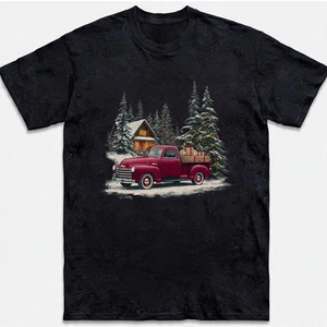 Camiseta Retro Camión Navidad Clásica Pickup Árbol Granja Invierno Sudadera - Imagen 1 de 24