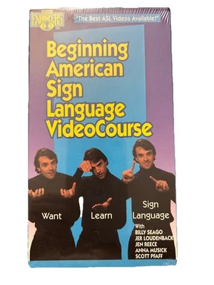 Beginning American Sign Language Video Lesson 4-7 & 9-15 , Eleven New VHS - Image 1 of 3