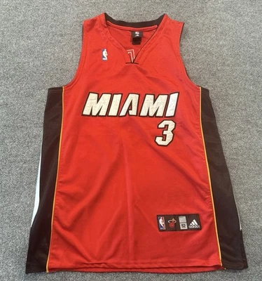 Miami Heat SIZE 52 Adidas Dwyane Wade Stitched Red/Black NBA Basketball Jersey 8 - Image 1 of 4