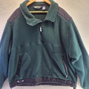 Vintage Eddie Bauer Pullover Herren 3XL grün EBTEK Sherpa 1/4 Jacke 90er - Bild 1 von 20