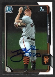 2015 Bowman Chrome BCP 24 Ty Blach SF Giants signed Autogramm Auto COA - Bild 1 von 1