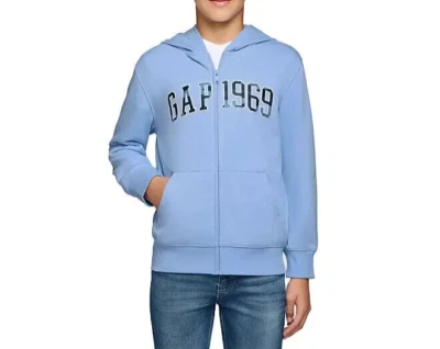 Chaqueta de felpa francesa con cremallera completa Gap Kids talla L 10-12 azul Foto 1 de 4