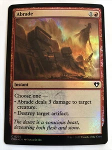 MTG Commander Masters Abrade Foil 0203 NM - Picture 1 of 2