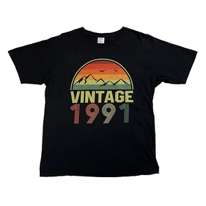 Port & Company Vintage 1991 Limited Edition Graphic Print Men's T-Shirt Large - Picture 1 of 11