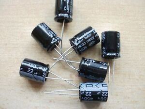 Electrolytic capacitor 22uf 450V  105C size 15 x 20 10 per order     Z336