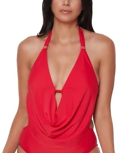 Bar lll 283183Plunging Cowlneck Halter Tankini Top, Women's Swimsuit, Size M - Picture 1 of 1
