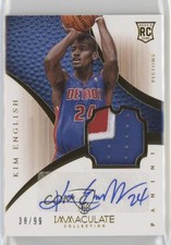 2012-13 Panini Immaculate /99 Kim English #167 RPA Rookie Patch Auto RC