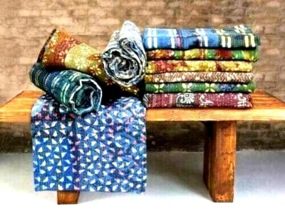 Mix Set Indian Tribal Kantha Quilts Vintage Baumwolle Bettbezug Überwurf Old ... - Bild 1 von 4