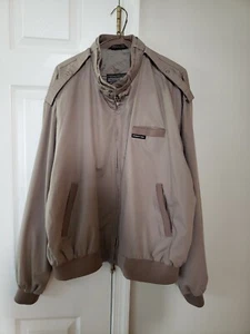 Vtg Members Only Cafe Retro Racer Light Jacket Taupe Tan Men’s Size X Large - Picture 1 of 9