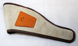 Brauer Bros St Louis, C26, White Chamois Leather Holster, Sherpa Lined 13.5" - Picture 1 of 4