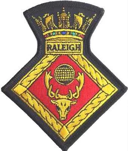 HMS Raleigh Royal Navy gestickter Aufnäher Abzeichen - EXKLUSIV - Bild 1 von 7