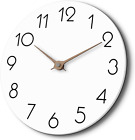 Wall Clock - White Kitchen Wall Clocks Battery Operated, Small Silent Non-tickin