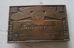 Vintage Anheuser Busch Budweiser Gürtelschnalle The King of Beers Bergamotte A-168 - Bild 1 von 3
