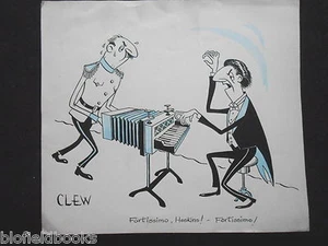 CLIFFORD C LEWIS “CLEW” Original Pen & Ink Cartoon - Keyboard Musician #48 - Picture 1 of 1