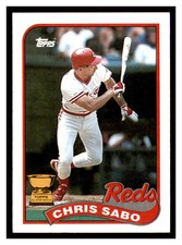 1989 Topps #490 CHRIS SABO RC Cincinnati Reds