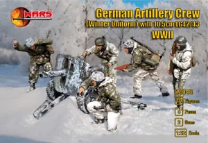 Mars Figures 32048 1:32 German Artillery Crew winter uniform and 10,5cm LG 42\43 - Picture 1 of 2