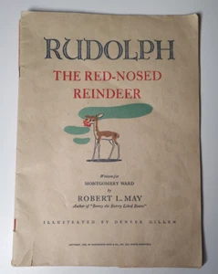 RUDOLPH The Red-Nosed Reindeer, 1939 FIRST EDITION, Montgomery ward No Cover - Picture 1 of 7