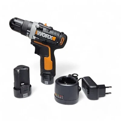 WORX WX128.3 Akku-Bohrschrauber 12V  LED-Arbeitsleuchte 2x Akku 2 AH - Bild 1 von 2