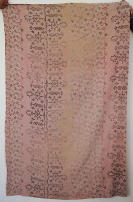 Made In India Awesome Hand Work Vintage Indian Kantha Quilts Bedding Blankets - Image 1 of 3