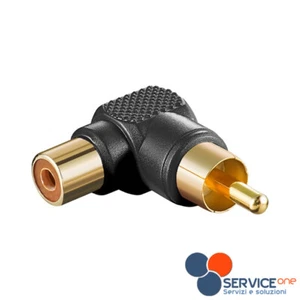 Adapter Stecker Audio Stecker 90 Grad Cinch Buchse auf Stecker ⭐ - Bild 1 von 1