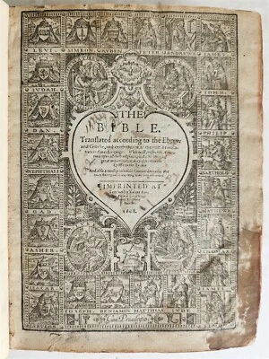 1608 BREECHES BIBLE in ENGLISH antique Old & New Testament LONDON ROBERT BARKER - Image 1 of 4