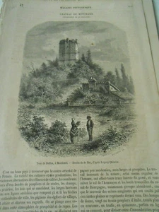Chateau de Montbard ( cote d'or ) 1861 Gravure Print Article - Picture 1 of 1