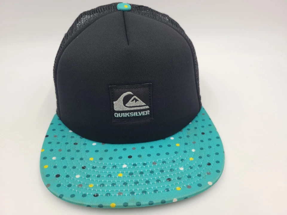 Mujeres Quiksilver Malla Camionero Snapback Gorra Surf Patín Béisbol Negro Azul Foto 1 de 4