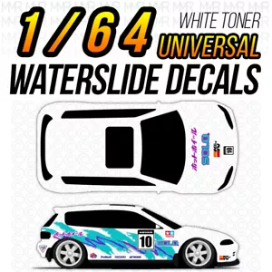 Scala 1/64 SOLO CUPS Toner Bianco Personalizzato Universale WaterSlide Decalcomania per Caldo - Foto 1 di 8