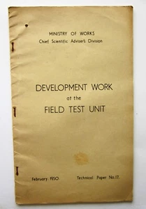 1950 Field Test Unit Results 1949 Ministry of Works Concrete Mechanical Plant - Picture 1 of 9