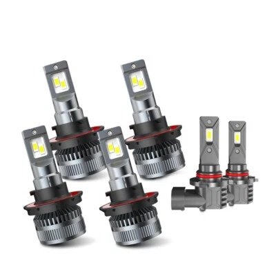 For 2005-2022 Ford F250 F350 F450 Super Duty 6000K White LED Bulbs High Low Beam - Image 1 of 4