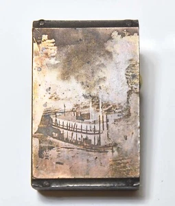 VINTAGE WISCONSIN DELLLS GUIDA PADDLE BARCA STAMPANTI VINTAGE BLOCCO STAMPA - Foto 1 di 2