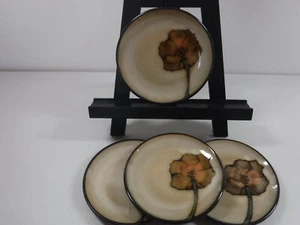 Mikasa Gourmet Basics Poppies Stoneware 6.25" Bread & Butter Plates Set of 4 - Picture 1 of 4