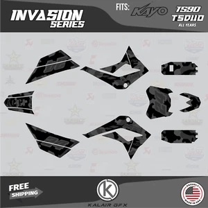 Graphics Kit for Kayo Pit bike TS90 and TSD110 All Years Invasion - SMOKE - Bild 1 von 6