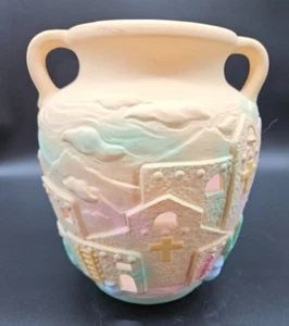 Vtg Beachcombers Pottery Southwestern Adobe Village Luminary 1992 - Picture 1 of 11