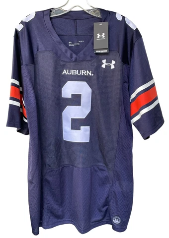 Under Armour Auburn Tigers Replica Football Jersey Mens Large L Navy #2 Team Cover
