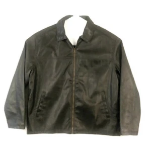 US Polo Assn Mens Coat Size XXL Faux Leather Zip Up Dark Brown Insulated Warm - Picture 1 of 9
