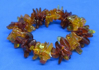 Amber vintage Art Deco antique elasticised bracelet - Image 1 of 4