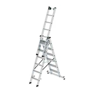 Munk Stufen-Mehrzweckleiter 3-teilig mit nivello®-Traverse - Bild 1 von 1