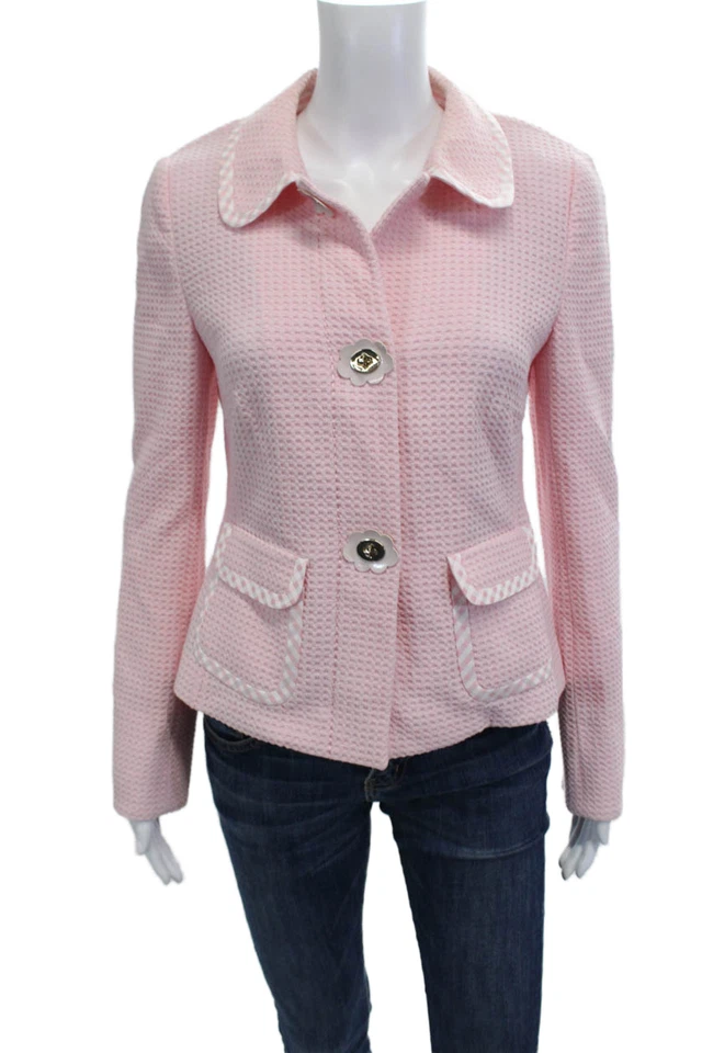Blazer BASLER Mujer Clásico Cuello Rosa Botón Manga Larga Talla 36 Foto 1 de 4
