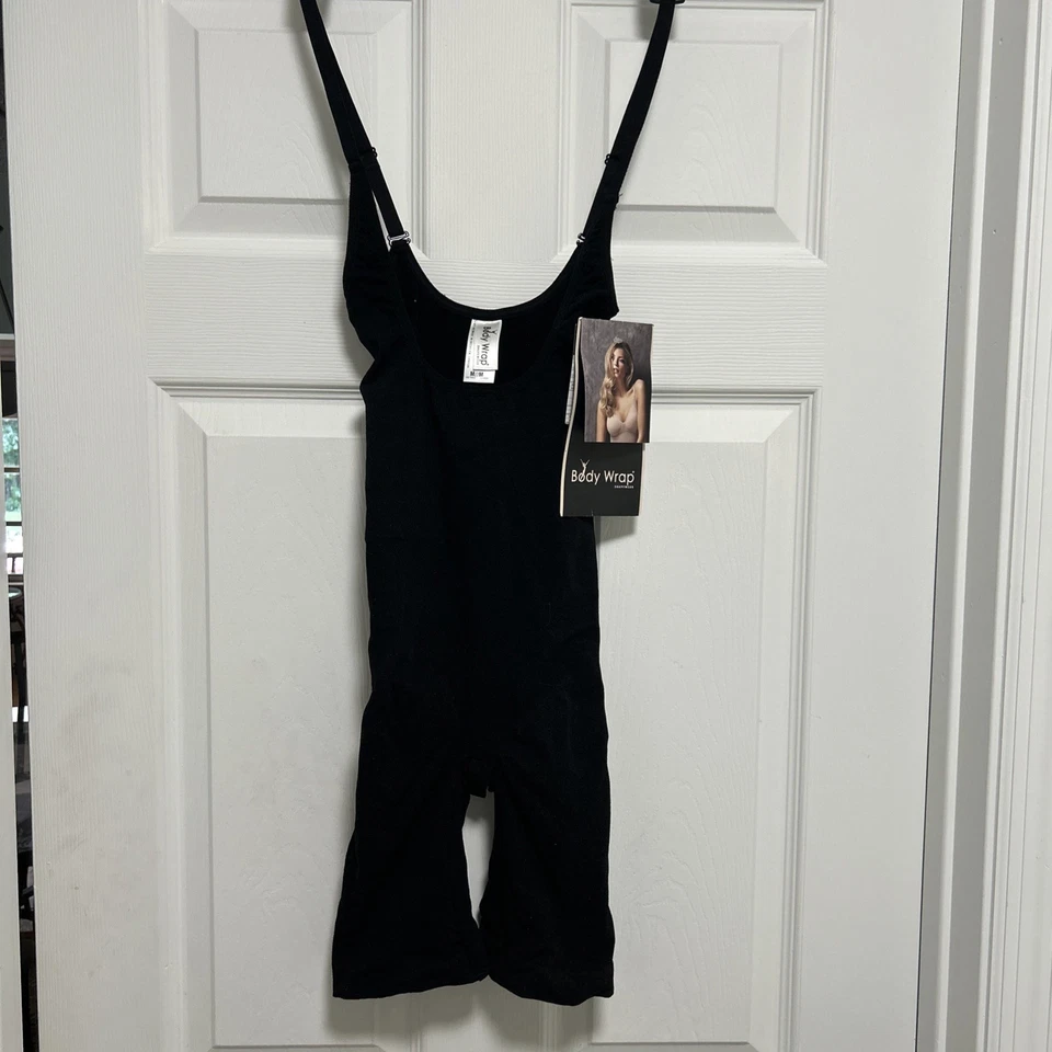 Body Wrap Firm Control Seamless Open Bust Long Leg Bodysuit Shapewear Black M NW - Image 1 of 4