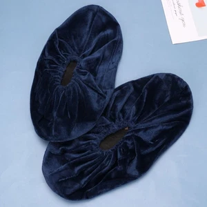 5 Paia Copriscarpe Flanella Riutilizzabile Lavabile in Lavatrice Resistente all'usura Spessore - Foto 1 di 11