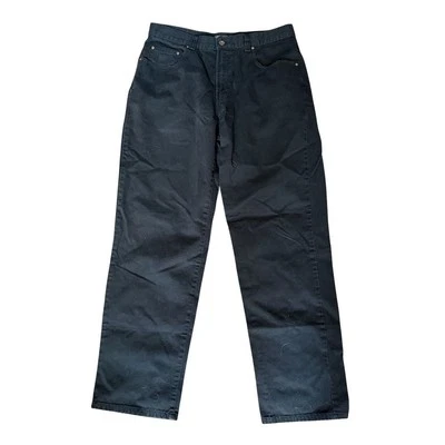 Pantalones negros relajados Dockers para hombre 34x32 pierna recta auténtica sarga de colección carrera Foto 1 de 4