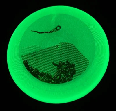 1980 (Super Rare Artist) GLOW MINI Disc Golf Frisbee #854 Faulkner European - Image 1 of 4
