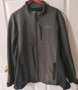 Magellan Outdoors Men’s Gray Black Softshell Jacket 3XL Full Zip Mock Neck  - Picture 1 of 15