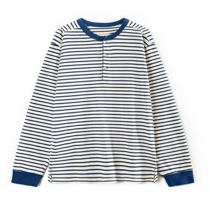 Para hombres Marinero Camisa a Rayas Camiseta Henley Manga Larga Camisa Informal Camiseta Prenda para el torso - Imagen 1 de 9