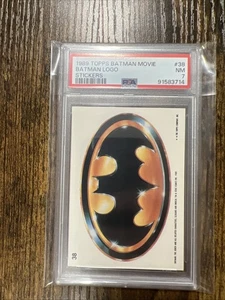 1989 Topps Batman the Movie Logo Stickers #38 PSA 7 NM - Picture 1 of 2