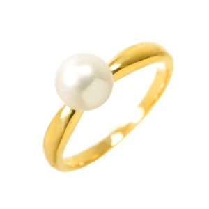 TASAKI Akoya Pearl 6.8mm Ring 18K YG 750 Size6(US) 90293846 - Picture 1 of 7