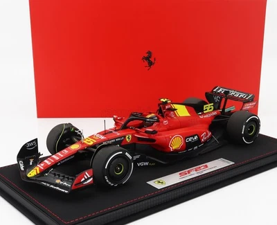 MODELLINO AUTO STATICO BBR FERRARI F1 SF23 SAINZ POLE MONZA GP 2023 VETRINA 1/18 - Immagine 1 di 4